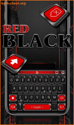 Red Black Metallic Keyboard Theme screenshot