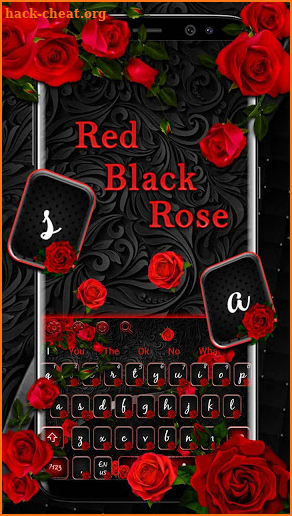 Red Black Rose Keyboard screenshot