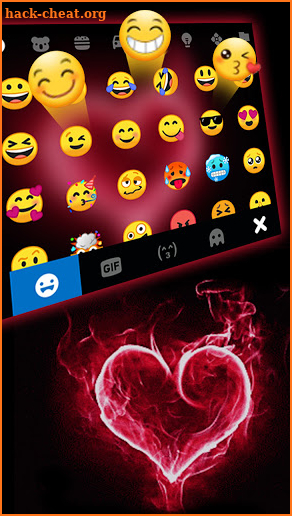 Red Burning Heart Keyboard Background screenshot