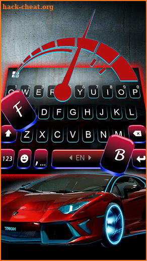 Red Car Racing Keyboard Background screenshot