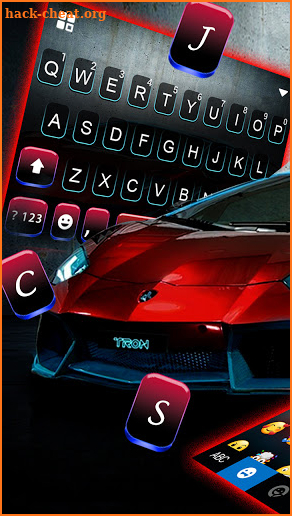 Red Car Racing Keyboard Background screenshot