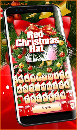 Red Christmas Hat Keyboard Theme screenshot