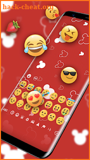 Red cute bow cartoon mouse keyboard theme screenshot