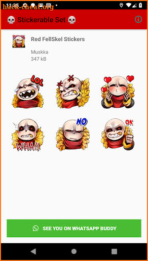 Red FellSkel Stickers screenshot