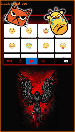 Red Fire Eagle Keyboard Background screenshot