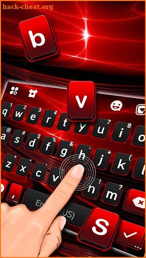 Red Flash 3D Keyboard Background screenshot