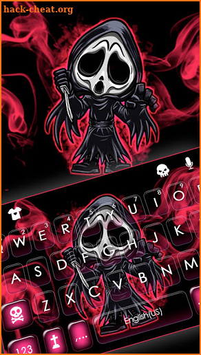 Red Grim Reaper Keyboard Theme screenshot