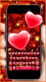 Red Heart Keyboard Theme screenshot