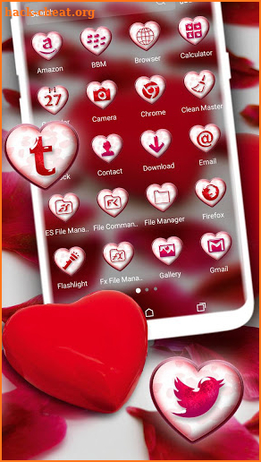 Red Heart Theme Launcher screenshot