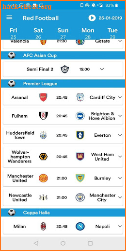 Red Live Football TV - Matches screenshot