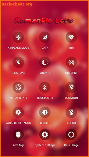 Red Love Heart APUS Launcher theme screenshot