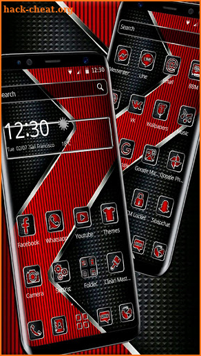 Red Luxury Metal Theme screenshot