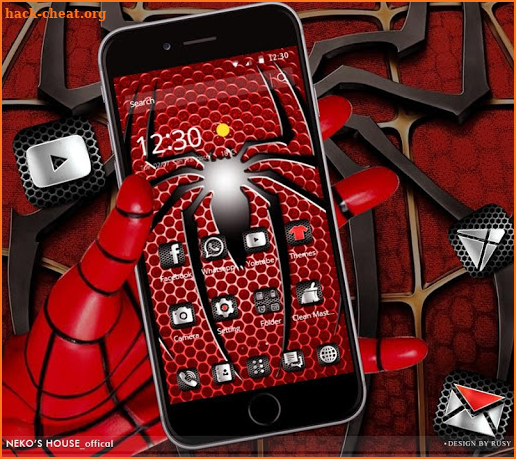 Red Metal Spider Theme screenshot