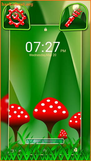 Red Mushroom Green Launcher Theme screenshot