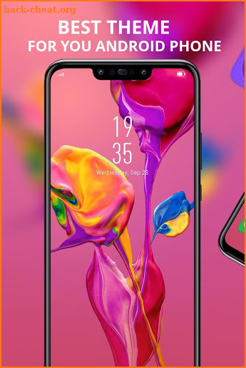 Red paint colorful flower theme  for p30 pro screenshot