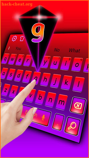 Red Purple Gradient Keyboard Theme screenshot