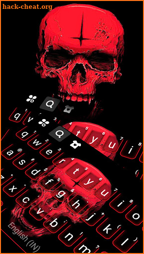 Red Roar Skull Keyboard Background screenshot