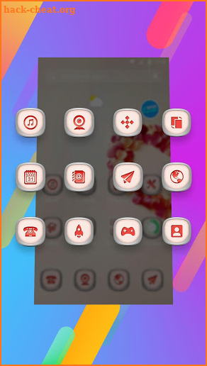 Red romantic love flower -APUS Launcher theme screenshot