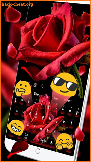 Red Rose Flower Romantic Keyboard screenshot