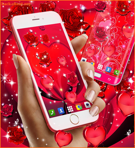 Red rose live wallpaper screenshot