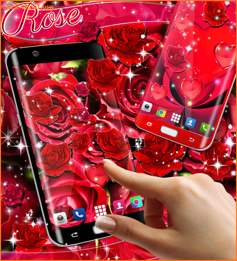 Red rose live wallpaper screenshot