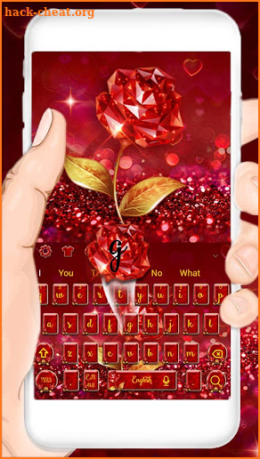 Red Rose Love Keyboard Theme screenshot