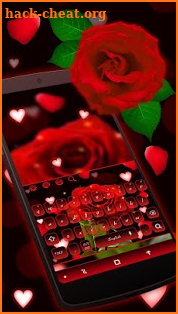 Red Rose Petal Keyboard Theme screenshot