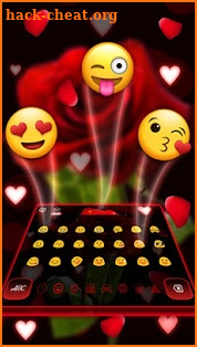 Red Rose Petal Keyboard Theme screenshot