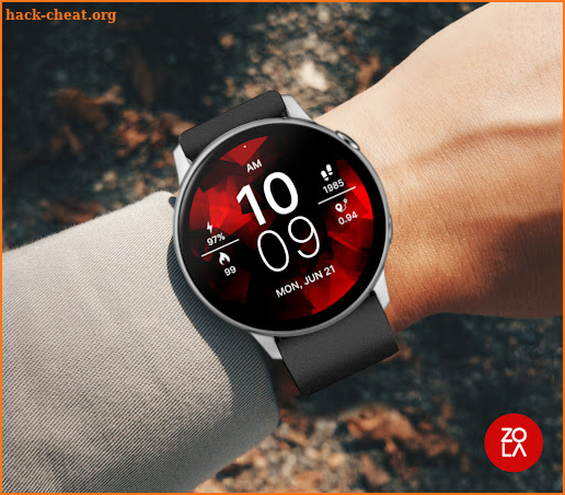 Red Sporty Deluxe Watch Face screenshot