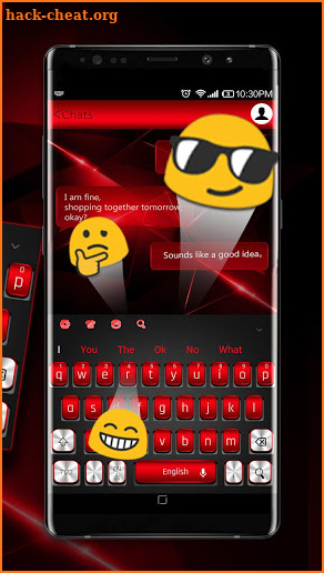 Red Stereo Metal keyboard Theme screenshot