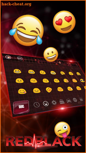 Red Tech Heart Keyboard Theme screenshot