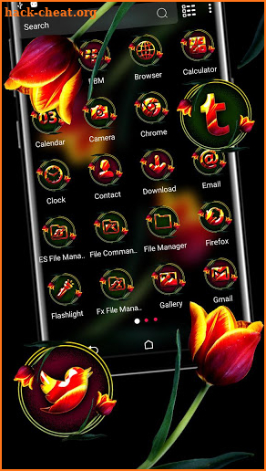 Red Tulip Theme Launcher screenshot