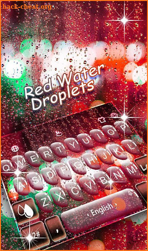 Red Water Droplets Keyboard Theme screenshot