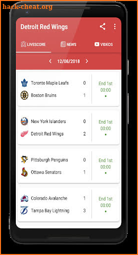 Red Wings Hockey: Livescore & News screenshot