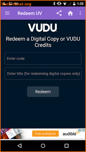 Redeem UV screenshot