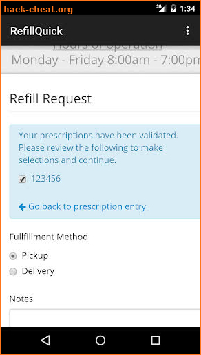 RefillQuick screenshot