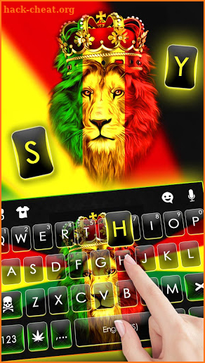 Reggae Lion Crown Keyboard Theme screenshot