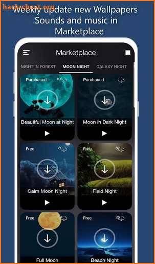 Relaxing Night: Sleep Sounds, Meditate screenshot