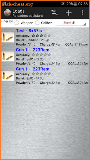 reloaders assistant screenshot