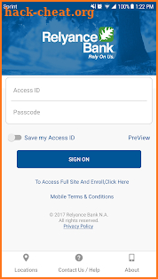Relyance Bank, N.A. screenshot