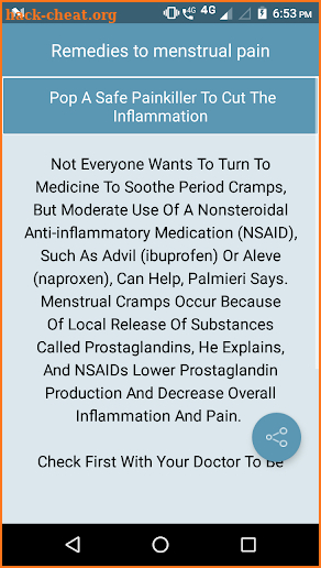 Remedies to menstrual pain screenshot