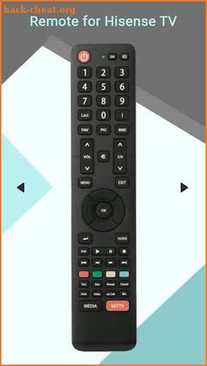 Remote for Hisense TV screenshot