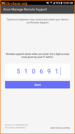 Remote Support for Knox Manage screenshot