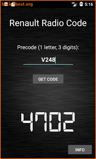 Renault Radio Code screenshot