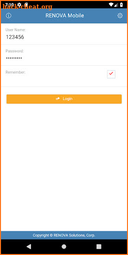 RENOVA Mobile v2.02 screenshot
