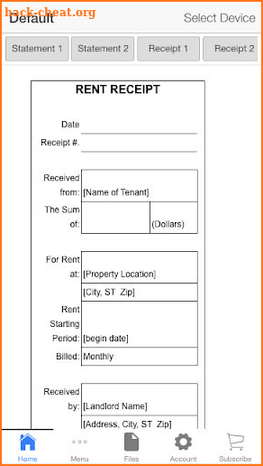 Rent Receipt Pro screenshot