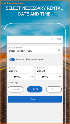 RENTAL24H.com - Car Rental Near Me APP screenshot