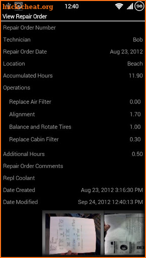 Repair Order Manager Pro Key screenshot