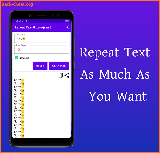 Repeat Text & Emoji Art screenshot