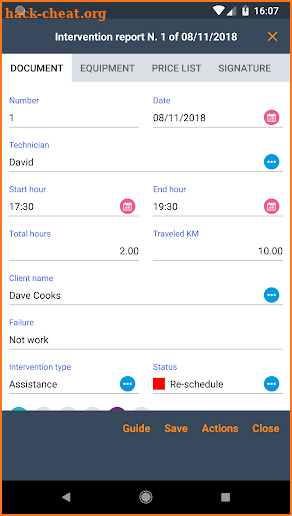 ReportOne – Maintenance and Repair Service Reports screenshot